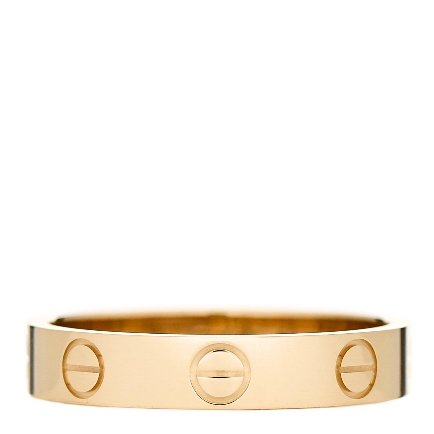 18K Yellow Gold 3.5mm LOVE Wedding Band Ring 52 6