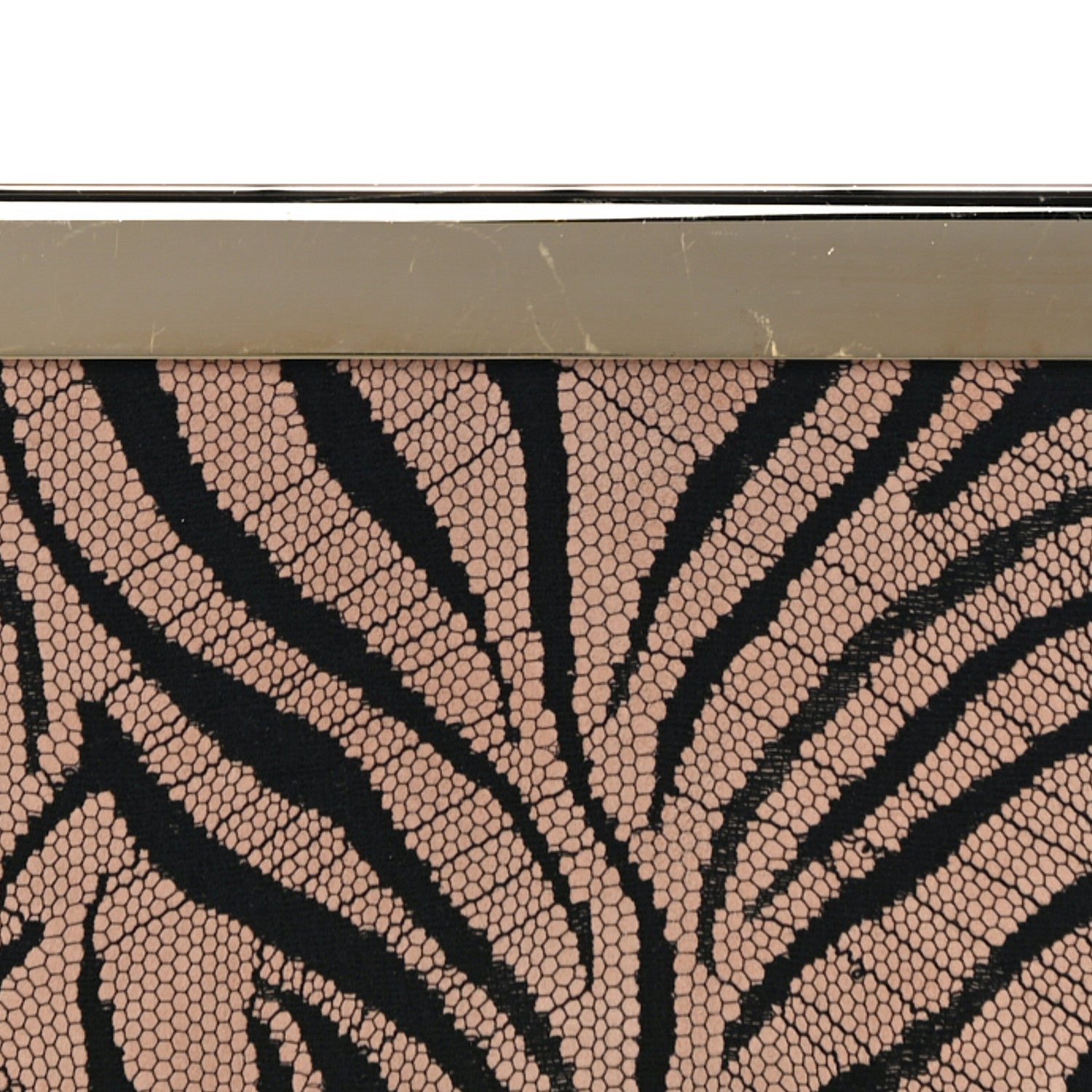 Jimmy Choo Suede Lace Zebra Print Cayla Clutch Vintage Rose 9 of 11