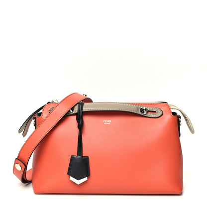 Fendi Vitello Dolce 4 Color Medium By The Way Boston Bag Pimento Black Multicolor 1 of 13