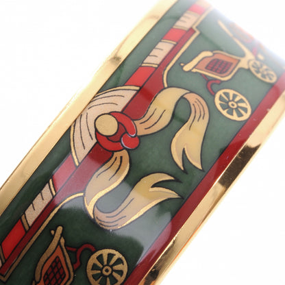 Hermes Enamel Printed Chariots Wide Bracelet 65 4 of 6