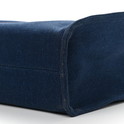 Celine Denim Horizontal Cabas Navy Tan 9 of 9