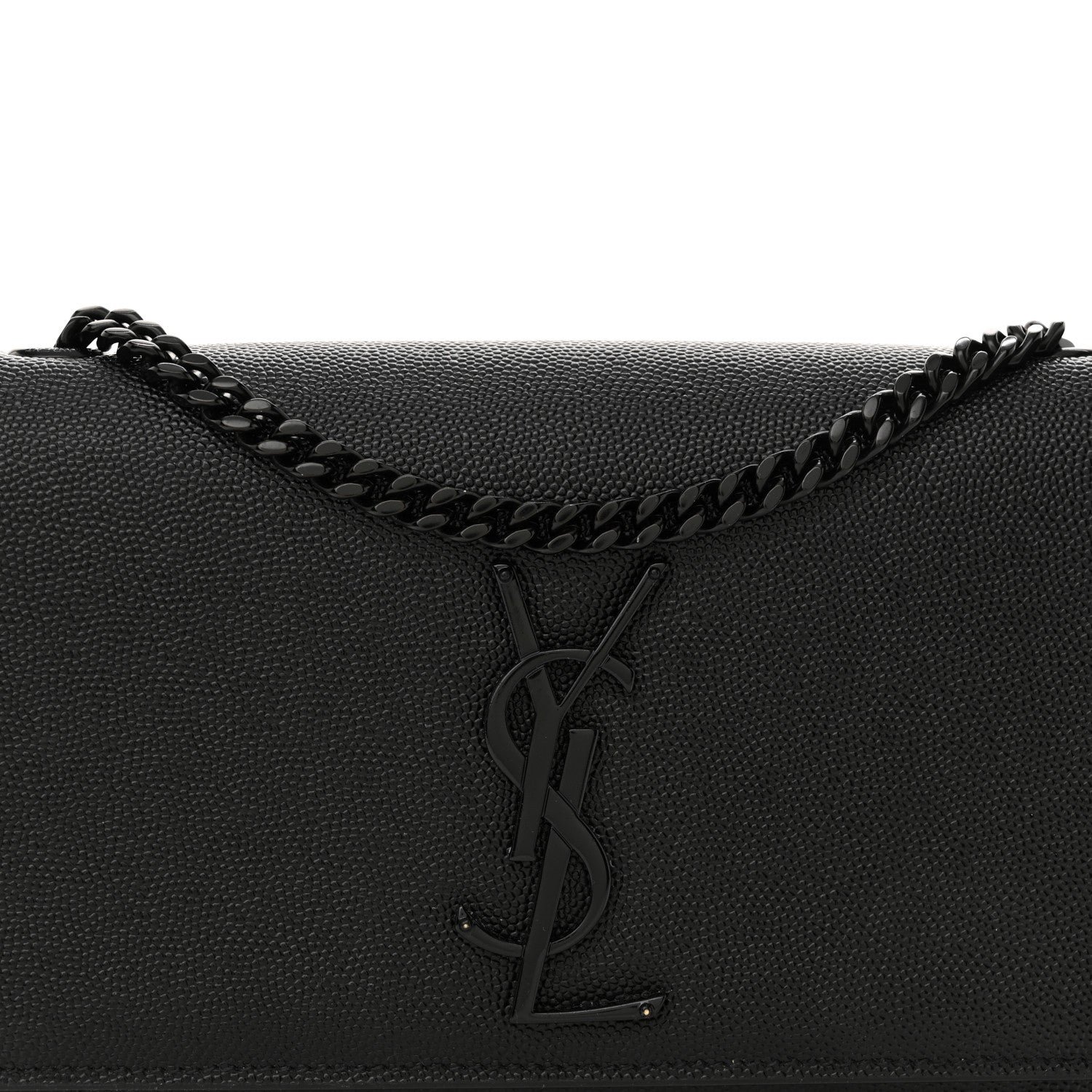 Saint Laurent Grain De Poudre Small Monogram Monochrome Kate Satchel Black 8 of 10