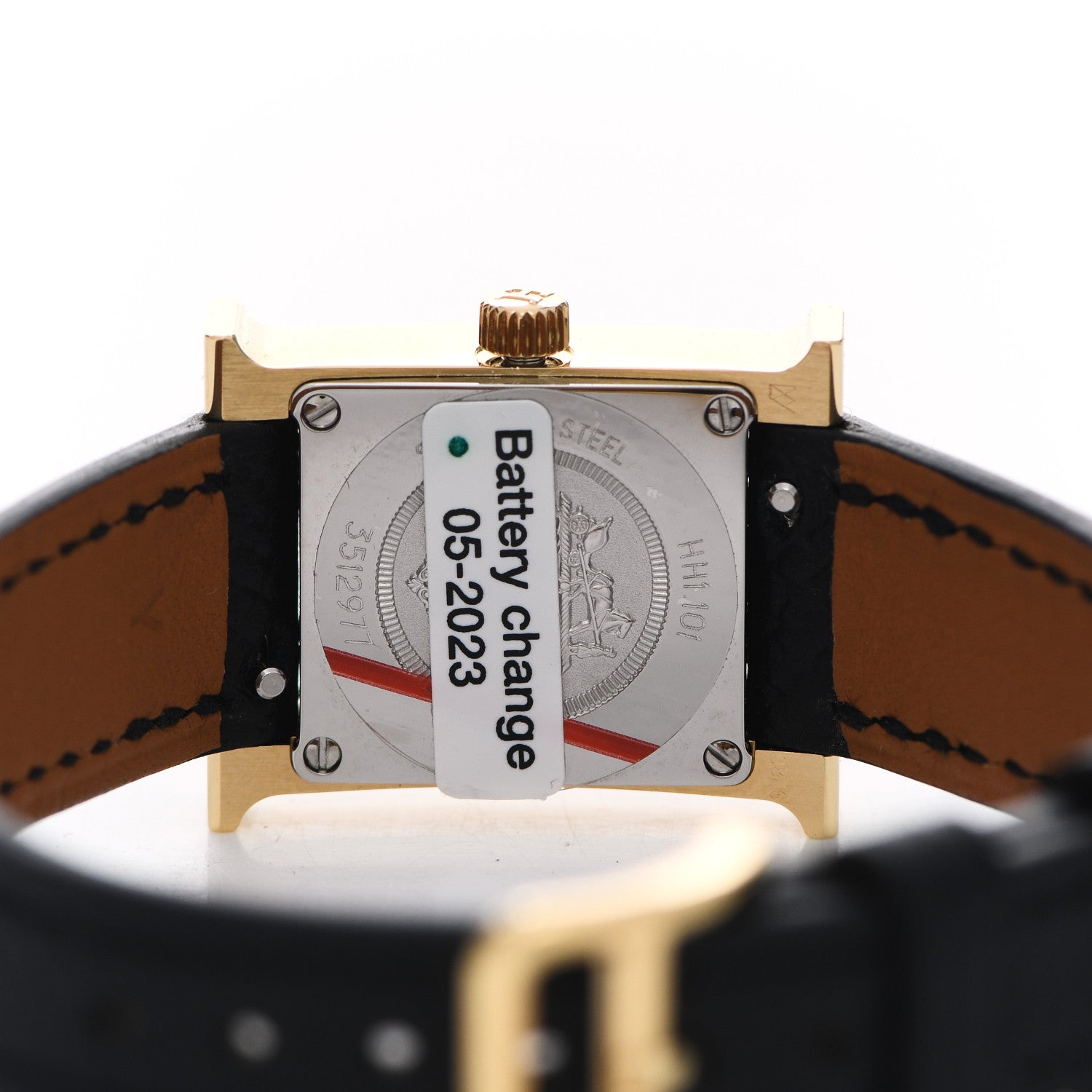 Hermes Stainless Steel Epsom 17.2mm Heure H Hour Quartz Watch Noir 4 of 5