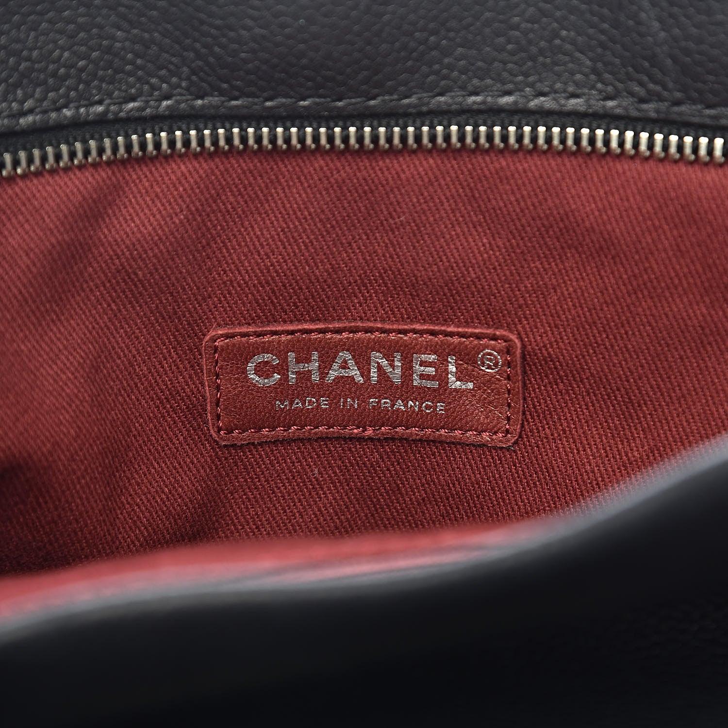 Chanel Caviar CC Tuck Medium Tote Black 6 of 15