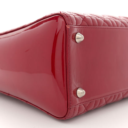 Christian Dior Patent Cannage Large Lady Dior Red 9 of 15