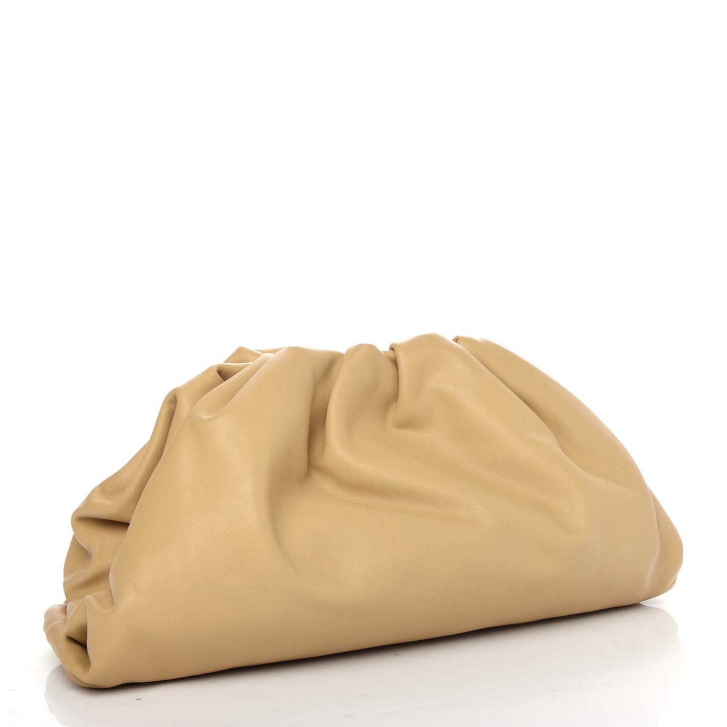 Smooth Butter Calf The Pouch Oversized Clutch Tapioca