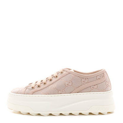 Gucci GG Monogram Womens 1977 Tennis Platform 52mm Sneakers 36.5 Skin Rose 1 of 7