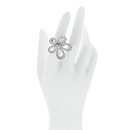 Van Cleef & Arpels 18K White Gold Diamond Flowerlace Ring 52 6 2 of 6
