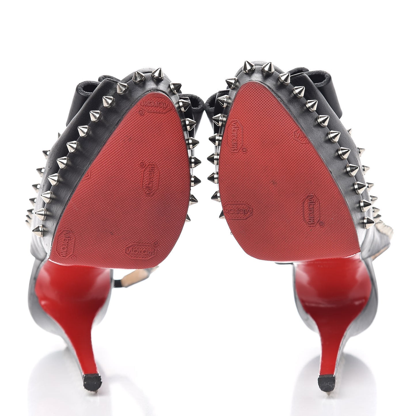 Calfskin Lady Clou Spikes VIP 150 Pumps 36.5 Black