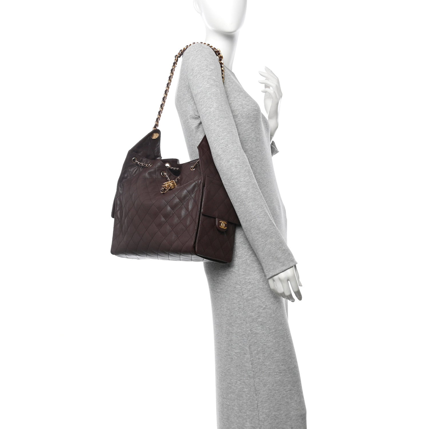 Chanel Caviar Quilted Medium Chanel 25 Handbag Dark Brown 2 of 11