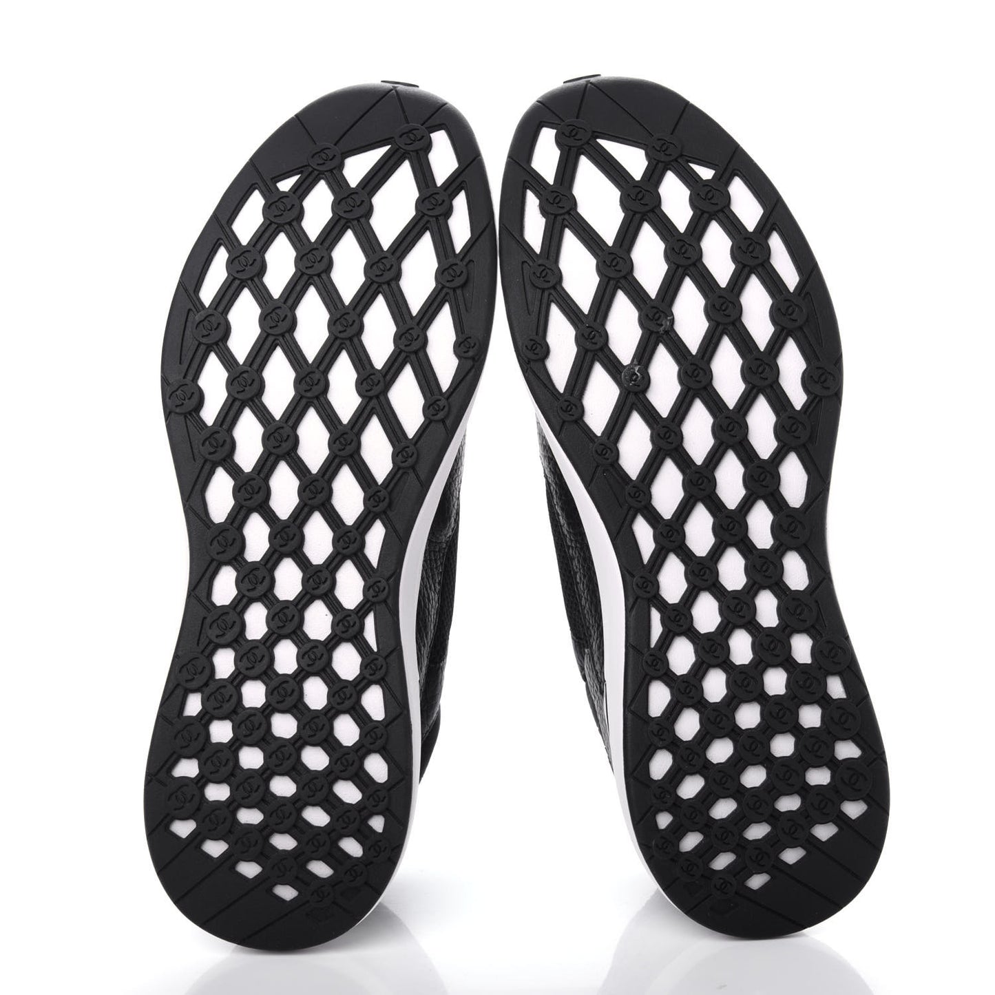 Calfskin Mesh Lycra Suede Womens Logo Sneakers 40.5 Black
