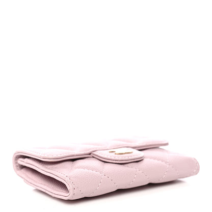 Chanel Caviar Quilted Flap Card Holder Wallet Light Pink 4 of 9