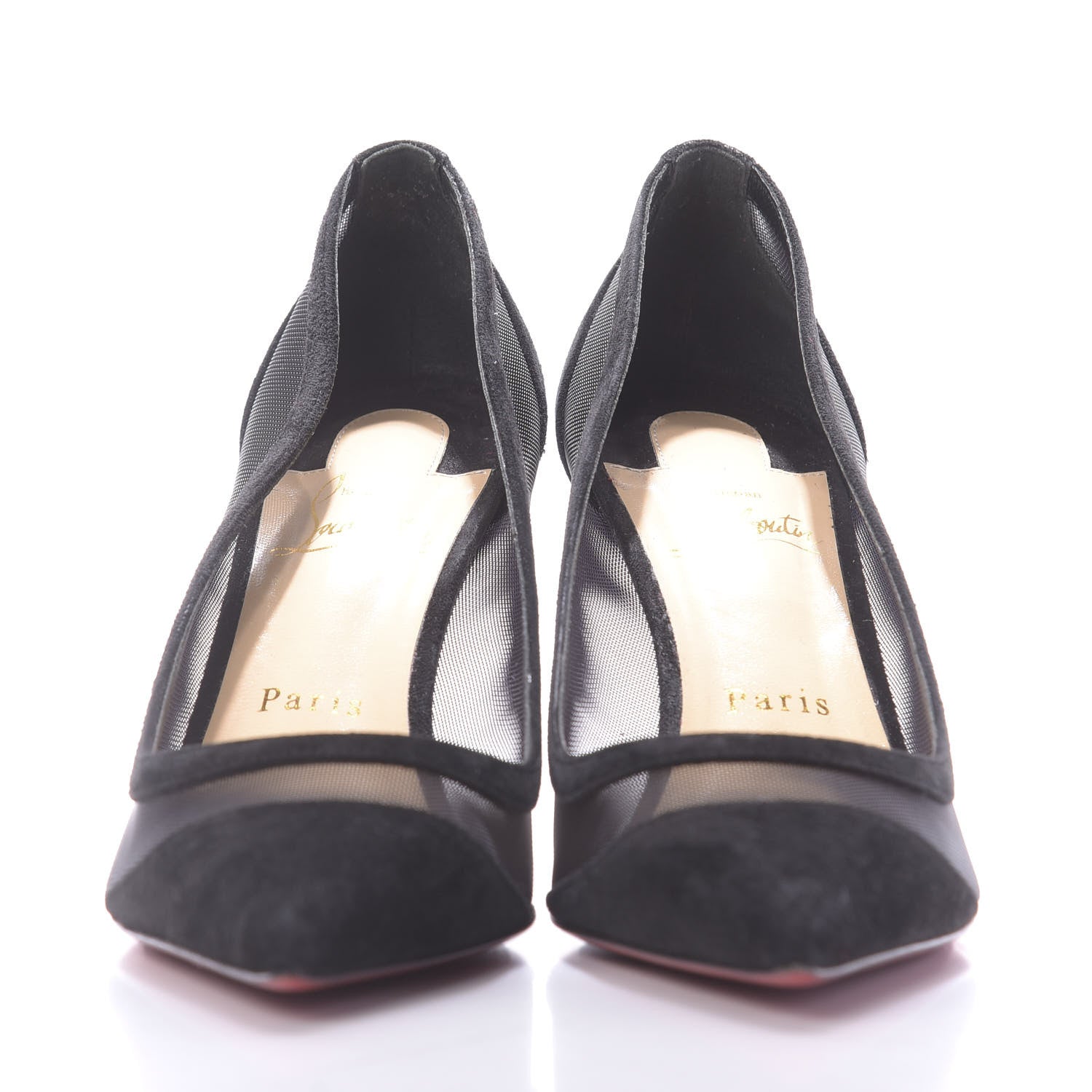 Christian Louboutin Veau Velours Rete Galativi 85 Pumps 38.5 Black 2 of 8