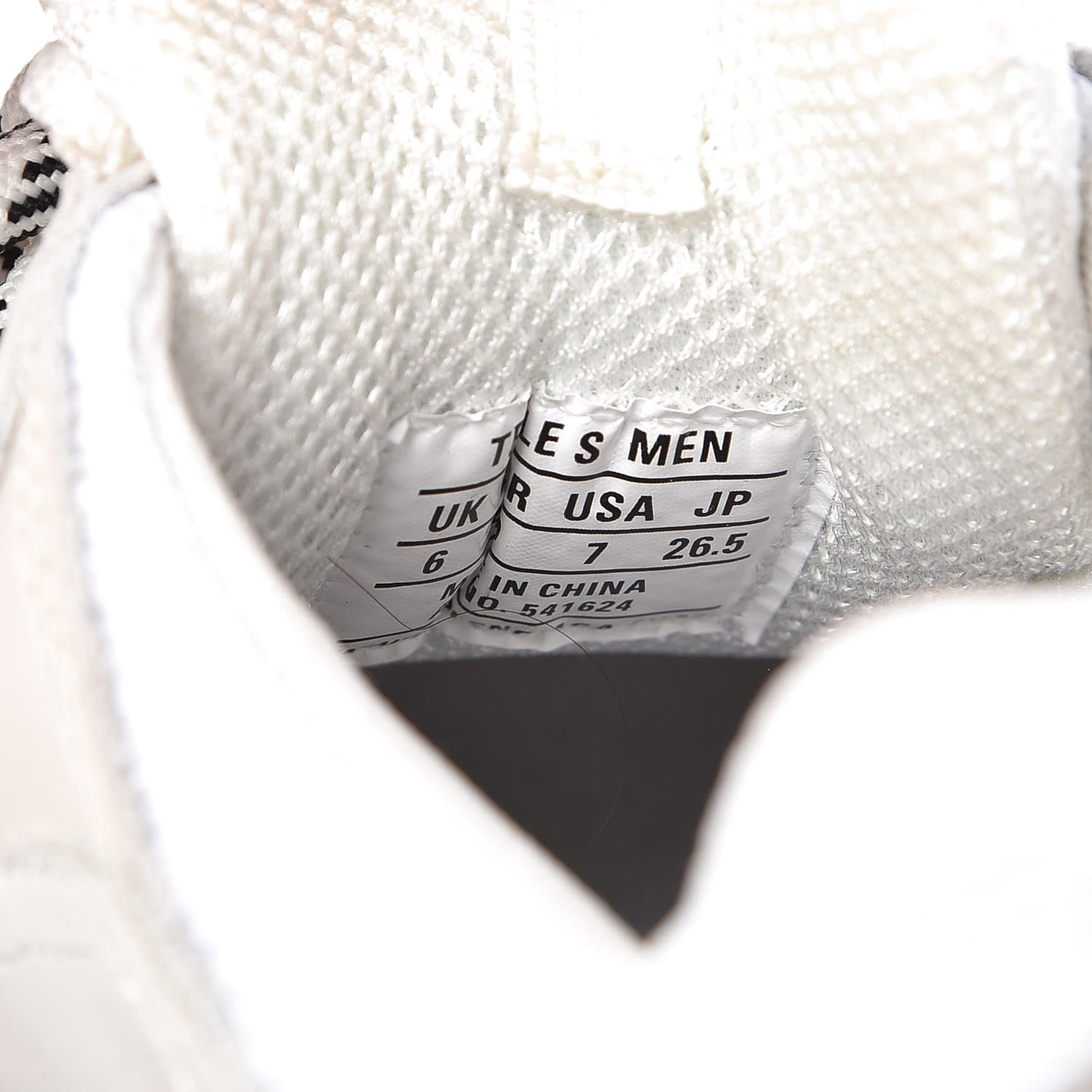 Fabric Mesh Clear Sole Mens Triple S Sneakers 40 White