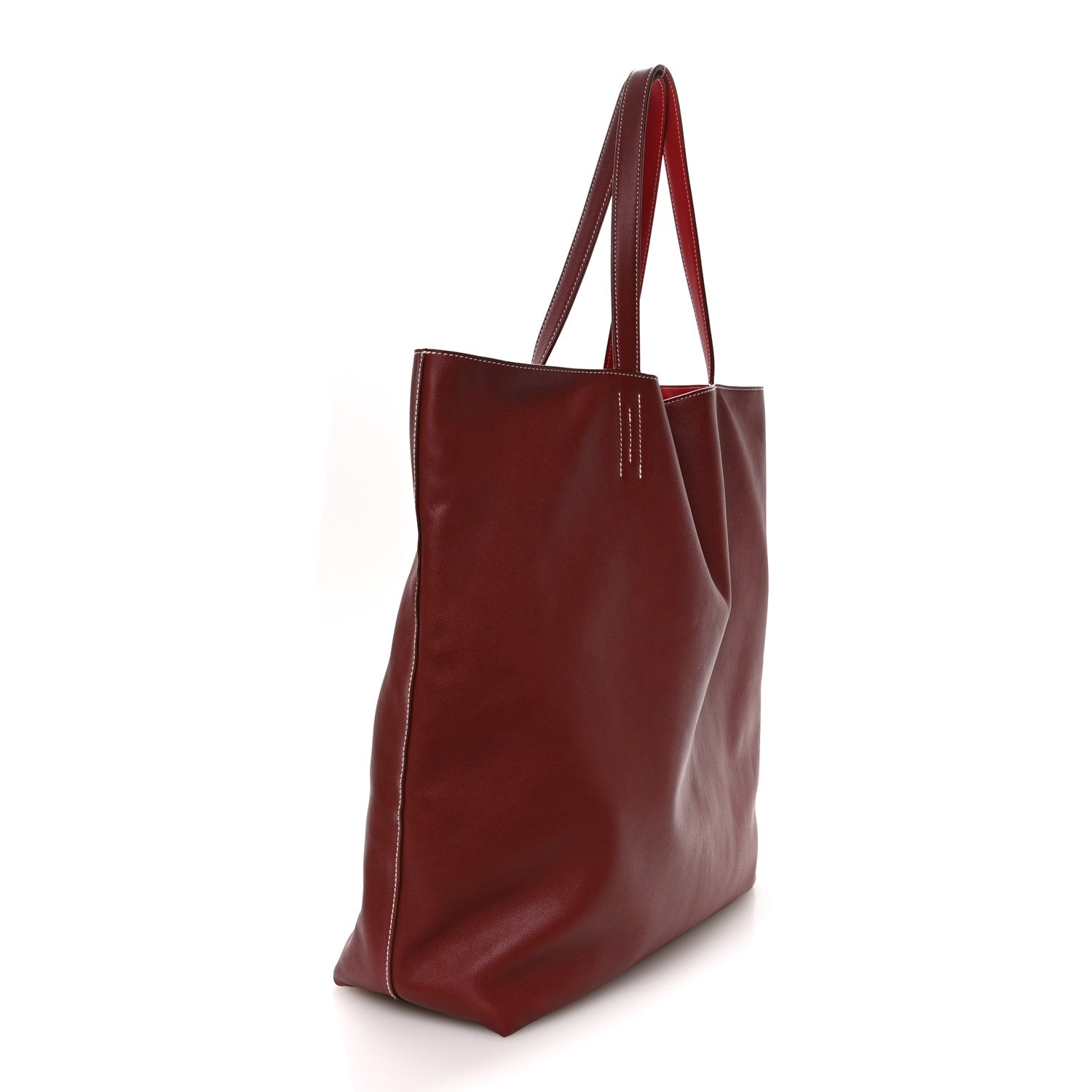 Hermes Veau Sikkim Double Sens 50 Maxi Tote Rubis Rose Jaipur 4 of 17