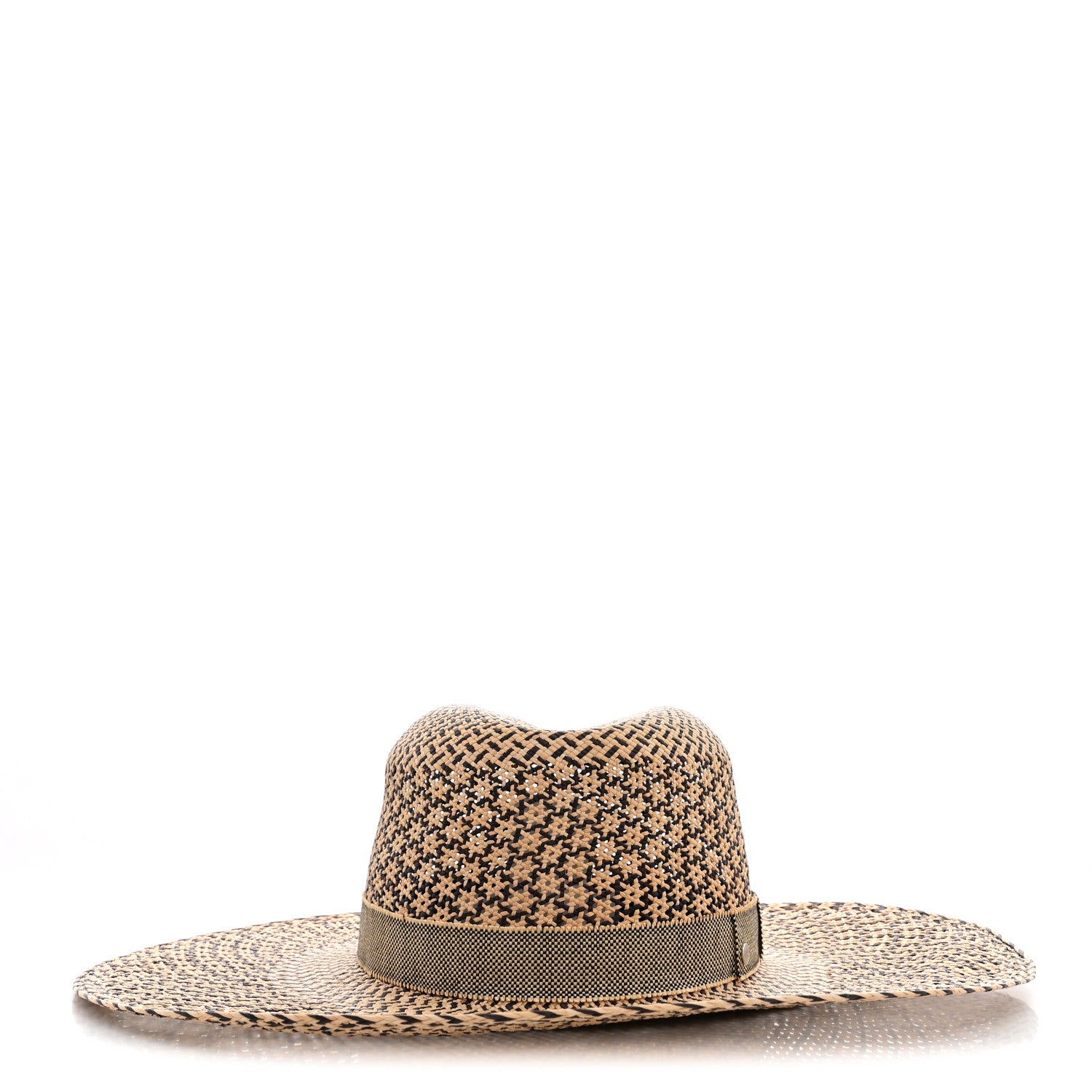 Hermes Straw Chapeau Femme Etna Panama Hat 57 Naturel Black 6 of 8