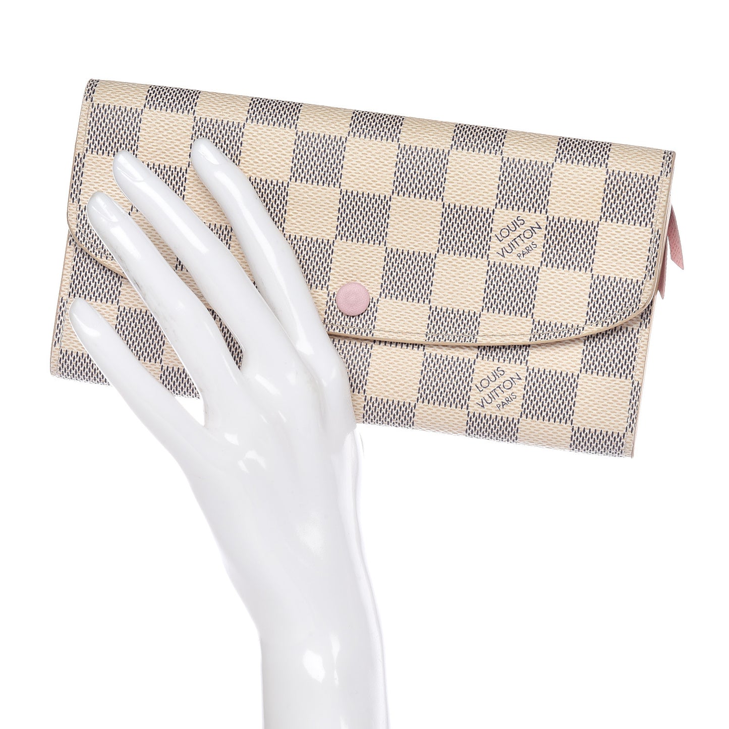 Damier Azur Emilie Wallet Rose Ballerine