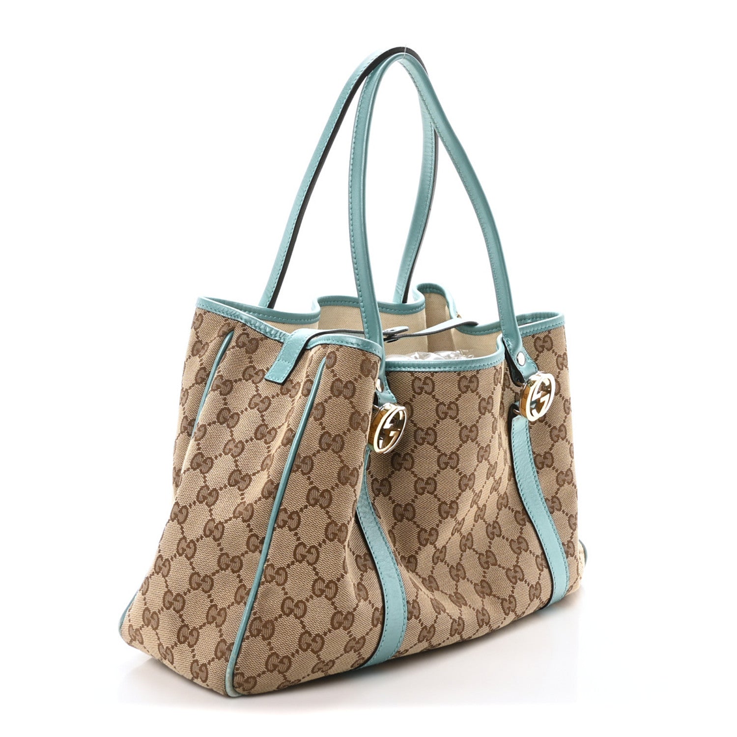 Gucci Monogram Medium Twins Shoulder Bag Turquoise 3 of 10