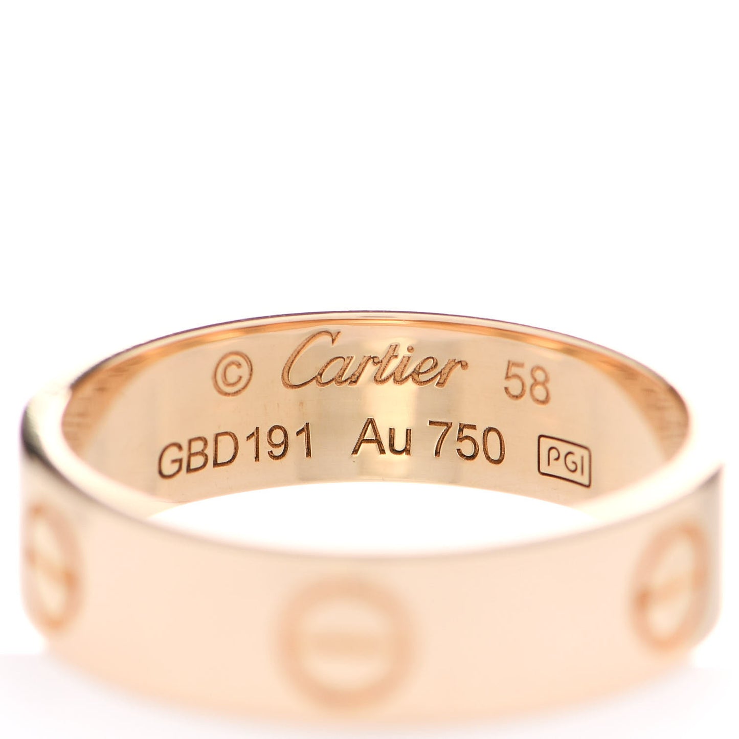 18K Yellow Gold 5.5mm LOVE Ring 58 8.5