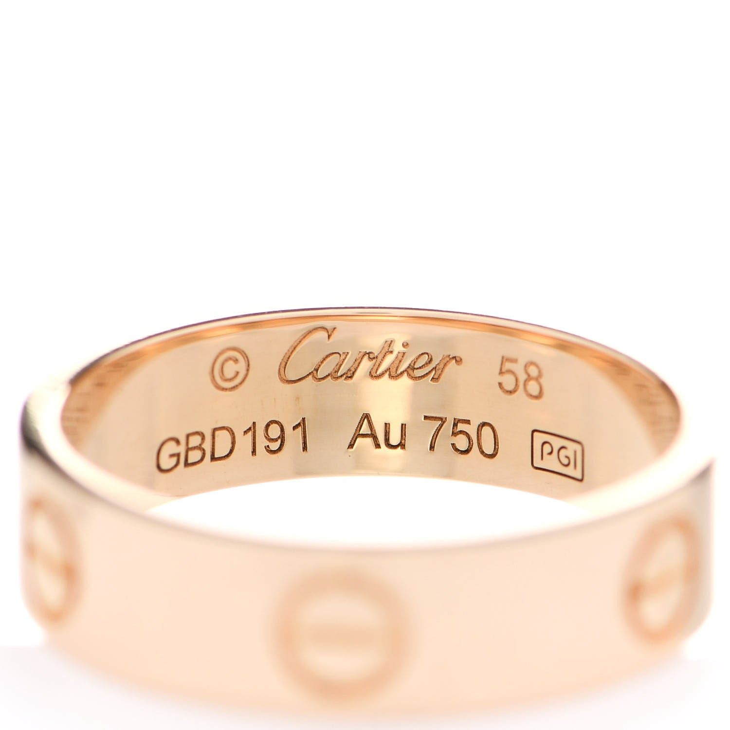 Cartier 18K Yellow Gold 5.5mm LOVE Ring 58 8.5 4 of 5