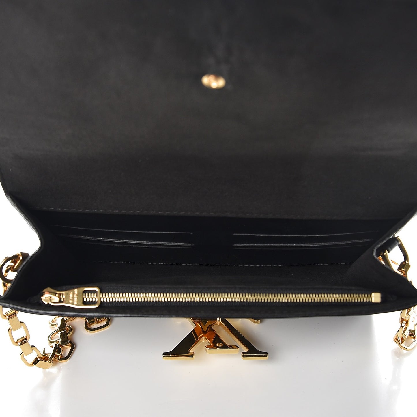 Calfskin Chain Louise GM Black