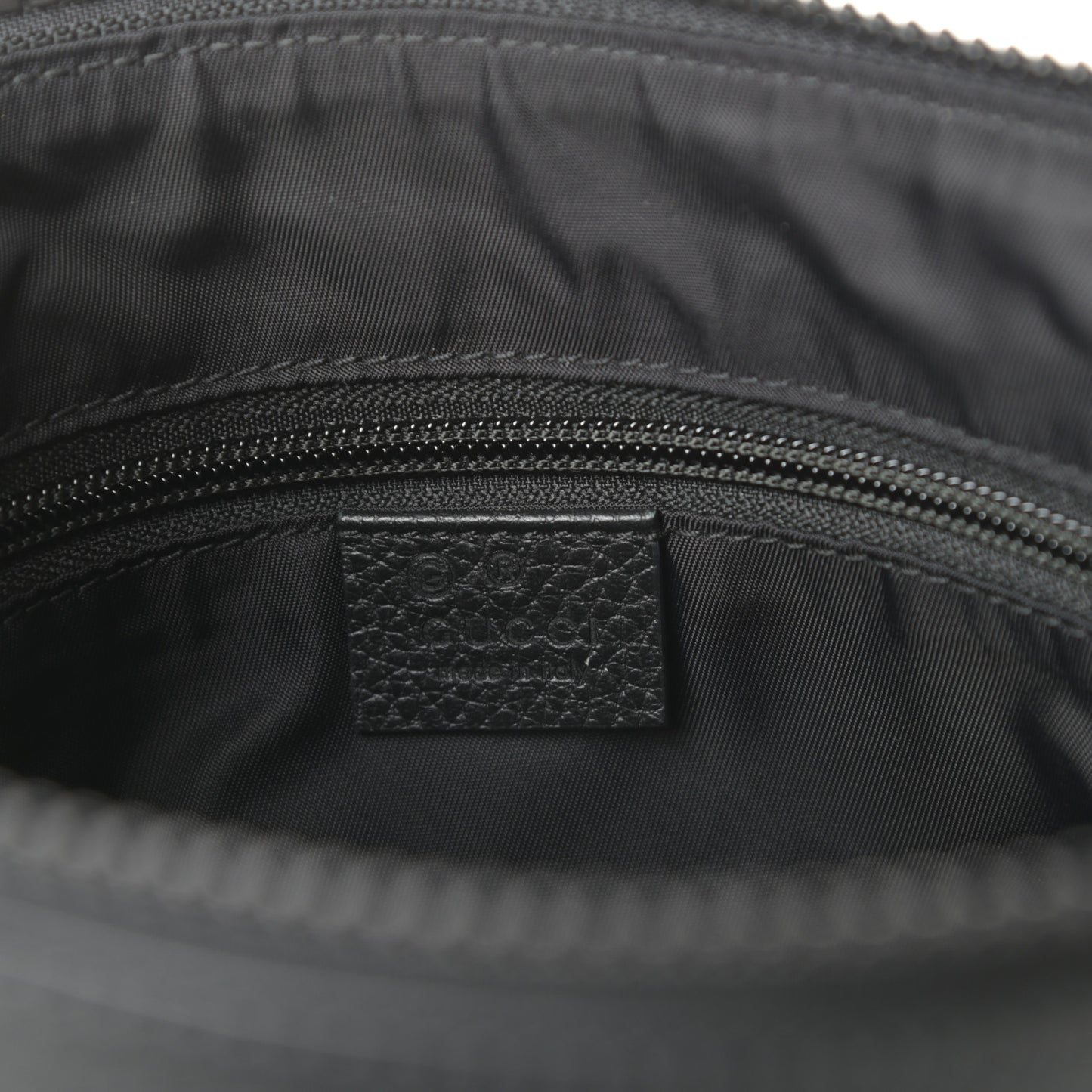 Nylon Monogram Dollar Calfskin Flat Messenger Bag Black