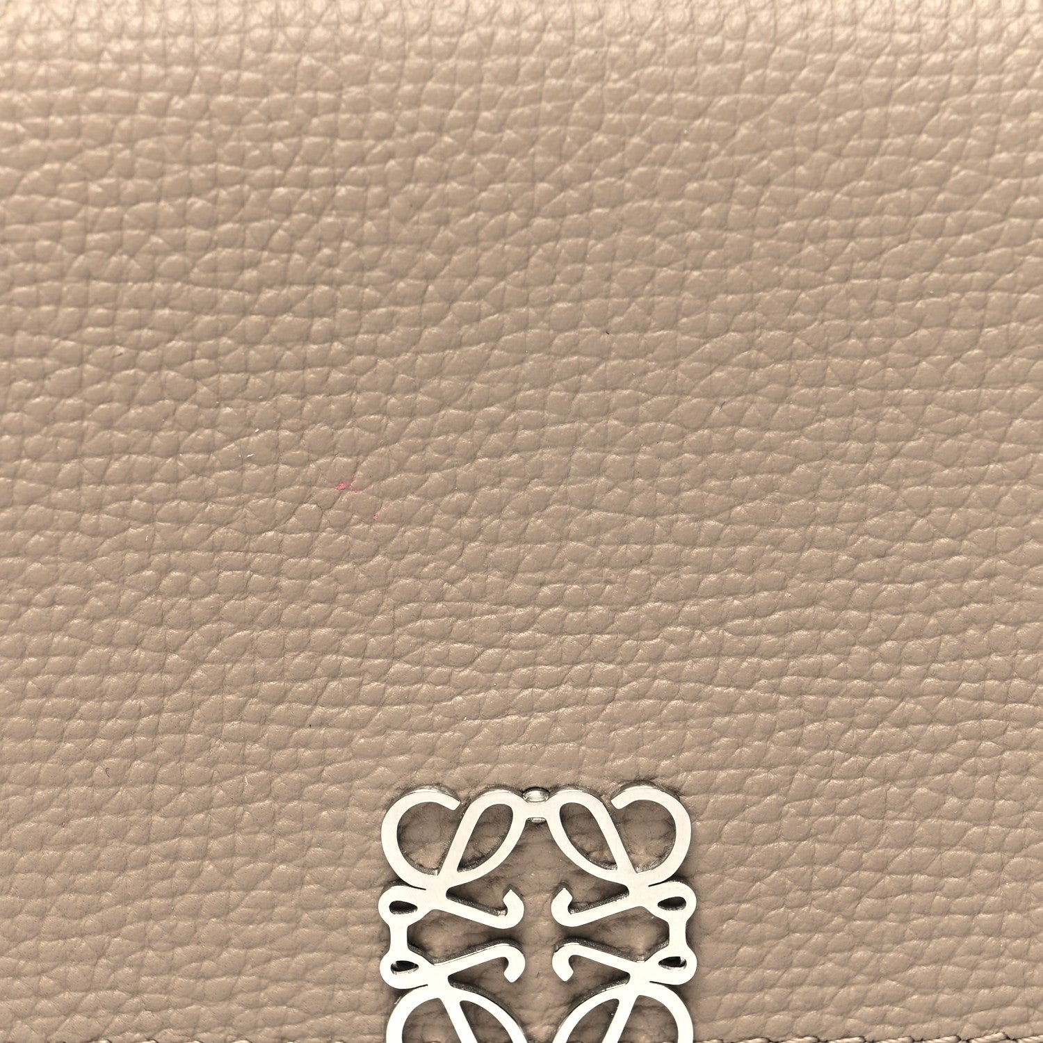 Loewe Pebble Grain Calfskin Anagram Small Vertical Wallet Sand 8 of 11