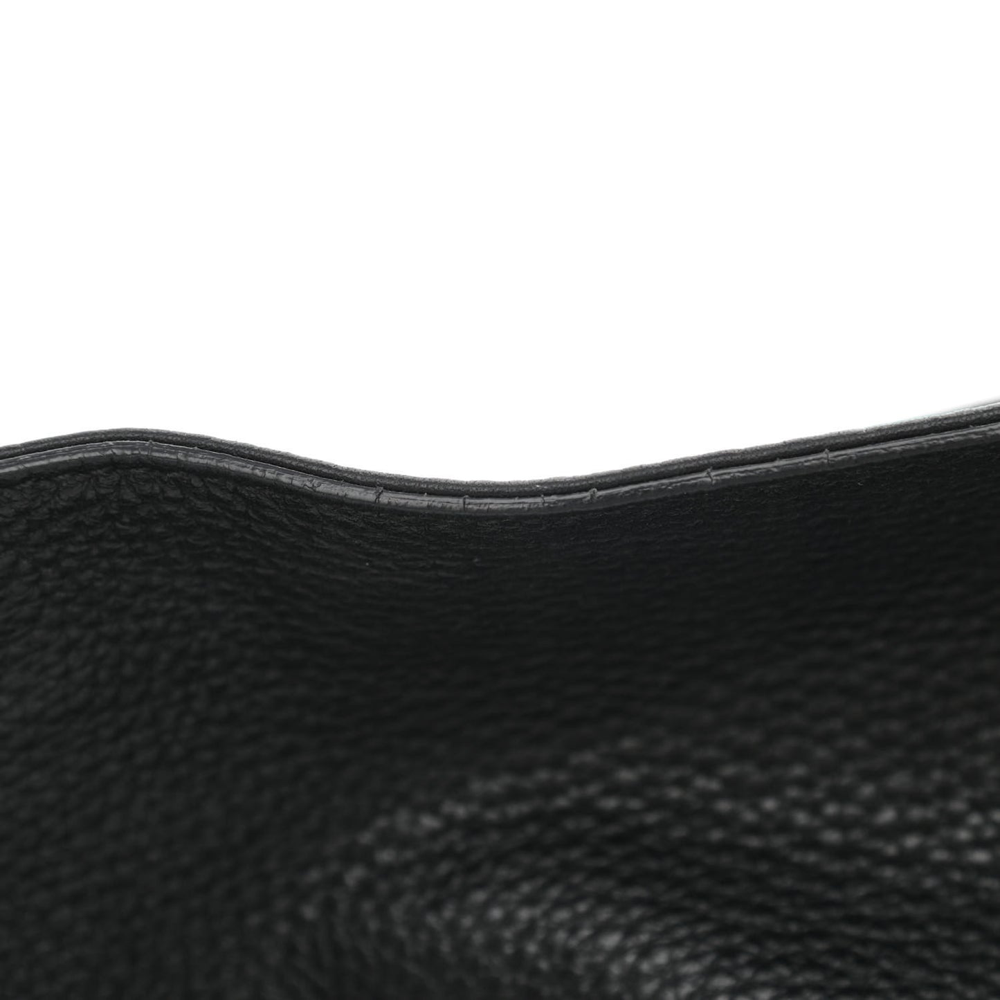 Pebbled Calfskin Twill Medium Tote Black