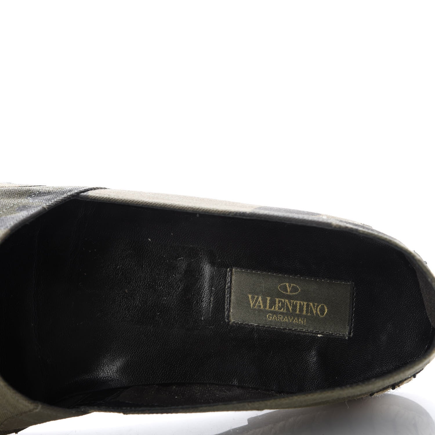 Valentino Garavani Canvas Camouflage Espadrille Flats 40 Army Green 7 of 9