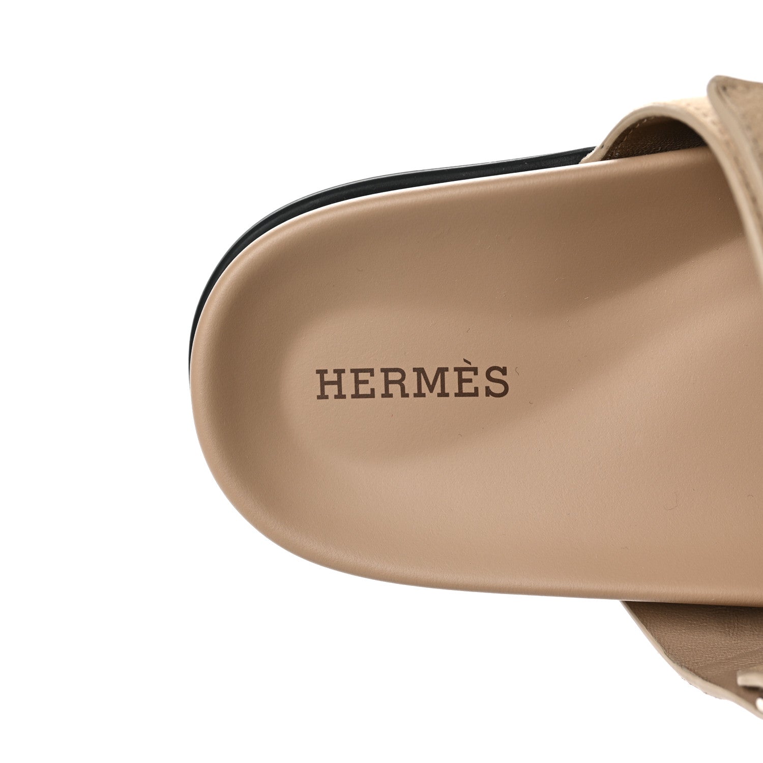 Hermes Suede Goatskin Womens Chypre Sandals 37 Beige Argile 7 of 9