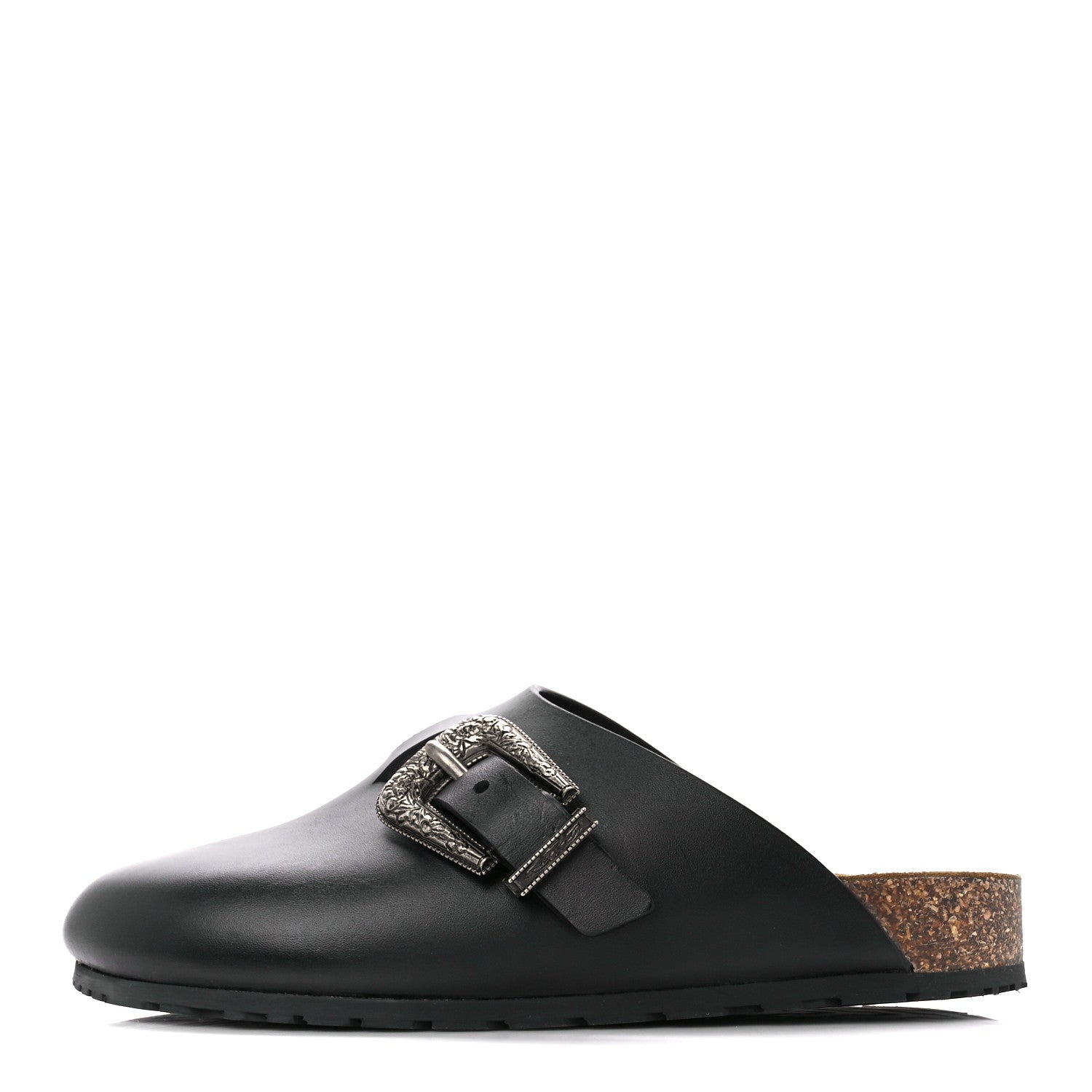 Saint Laurent Calfskin Buckle Jimmy Clog 39 Black 1 of 9