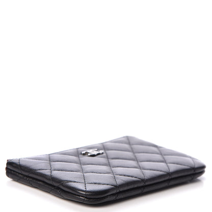 Chanel Lambskin Quilted Small Cosmetic Case Black 7 of 14