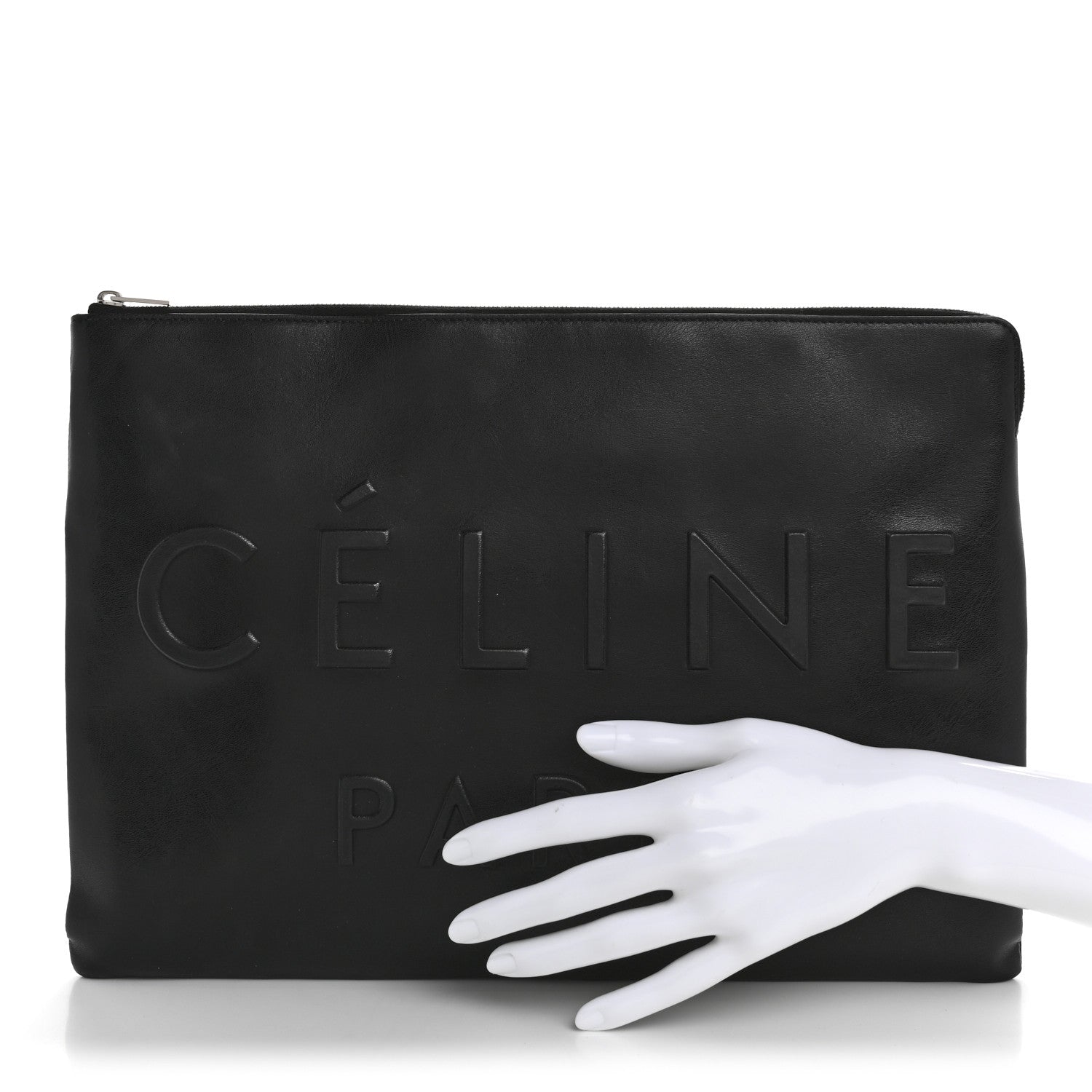 Celine Calfskin Large Made In Clutch Pouch Black 2 of 10