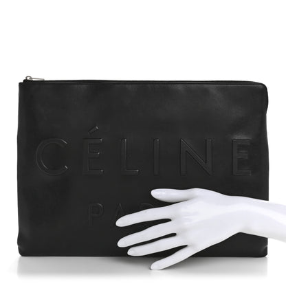 Celine Calfskin Large Made In Clutch Pouch Black 2 of 10
