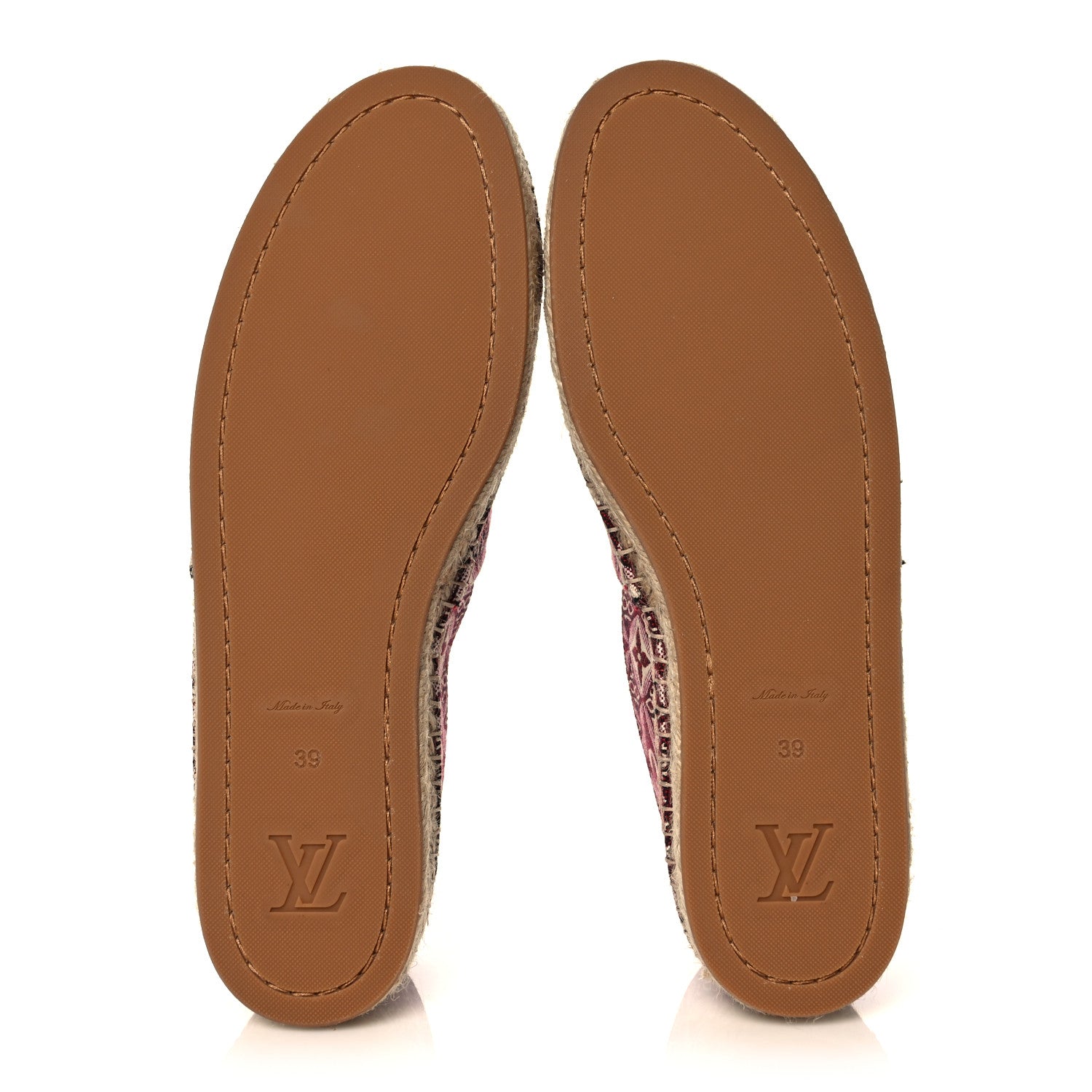 Louis Vuitton Jacquard Since 1854 Starboard Espadrille Flats 39 Bordeaux 5 of 8