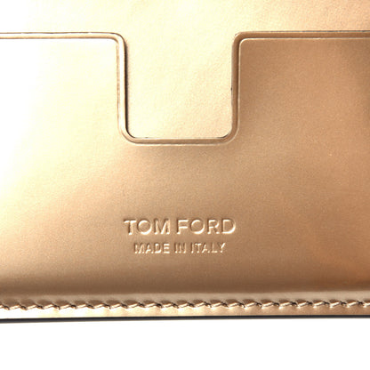 Tom Ford Metallic Calfskin Card Holder Gold 6 of 7