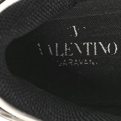 Valentino Garavani Nappa Suede Camouflage Mens Rockrunner Plus Sneakers 44 Army Green Black Multicolor 8 of 10