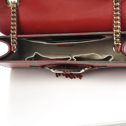 Gucci Microguccissima Medium Emily Chain Shoulder Bag Red 5 of 7