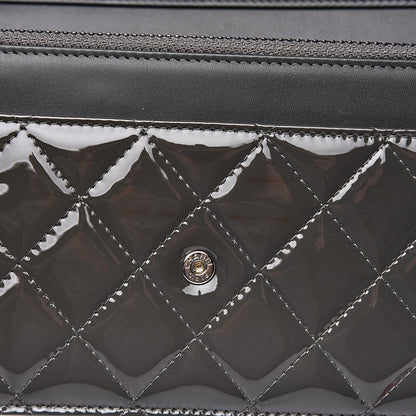 Chanel Patent Quilted Wallet On Chain WOC Black 10 of 13