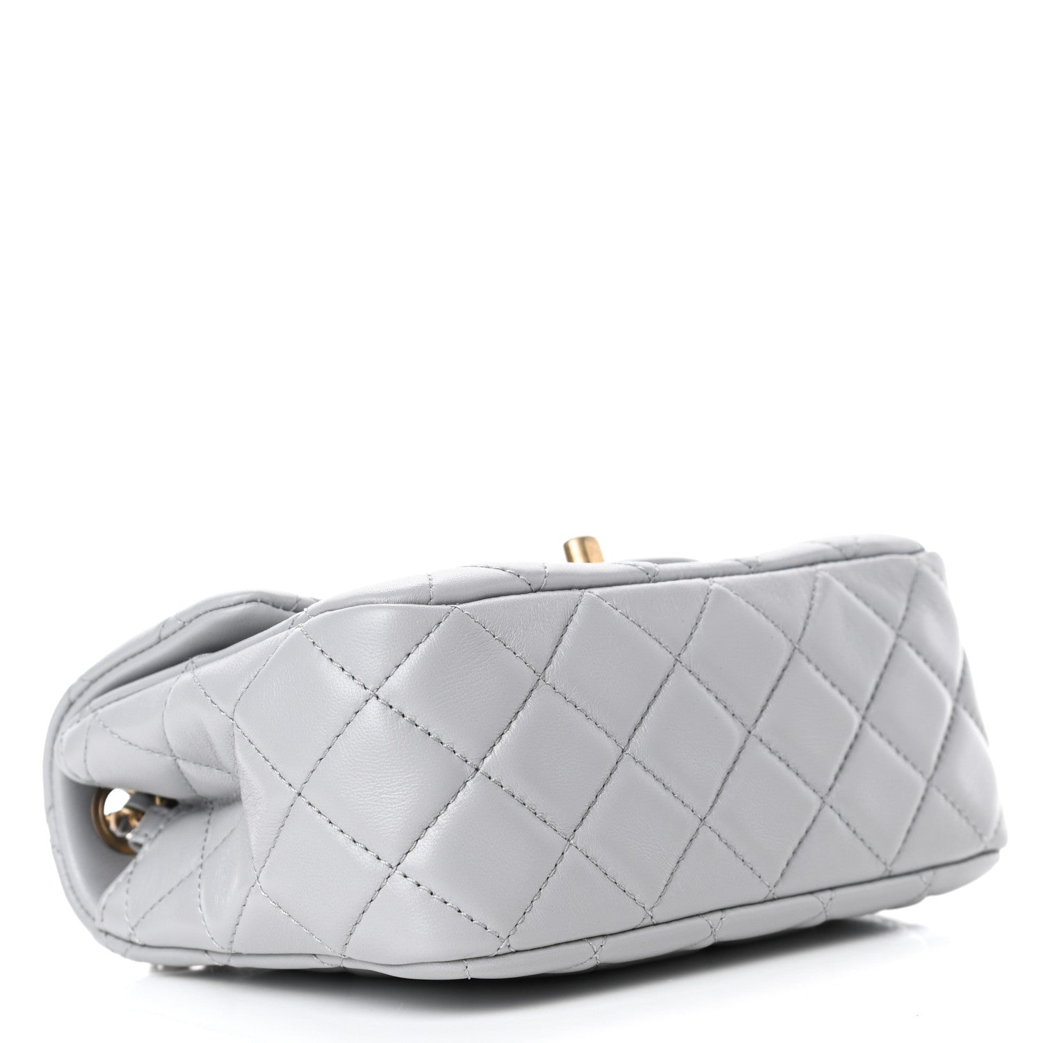 Chanel Lambskin Quilted Mini Pearl Crush Flap Light Grey 3 of 4
