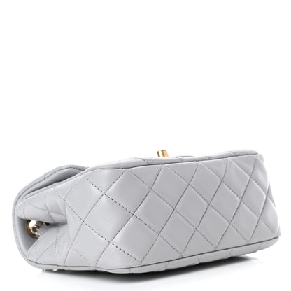 Chanel Lambskin Quilted Mini Pearl Crush Flap Light Grey 3 of 4