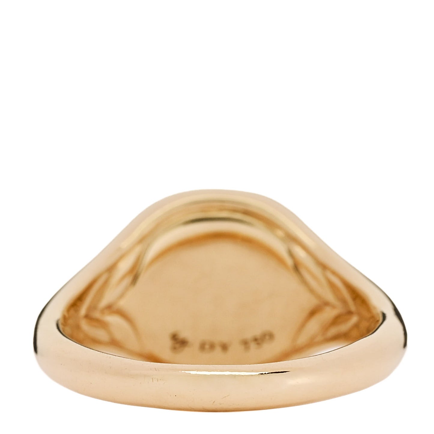 18K Yellow Gold Diamond Cable Collectibles Compass Pinky Ring 44 3