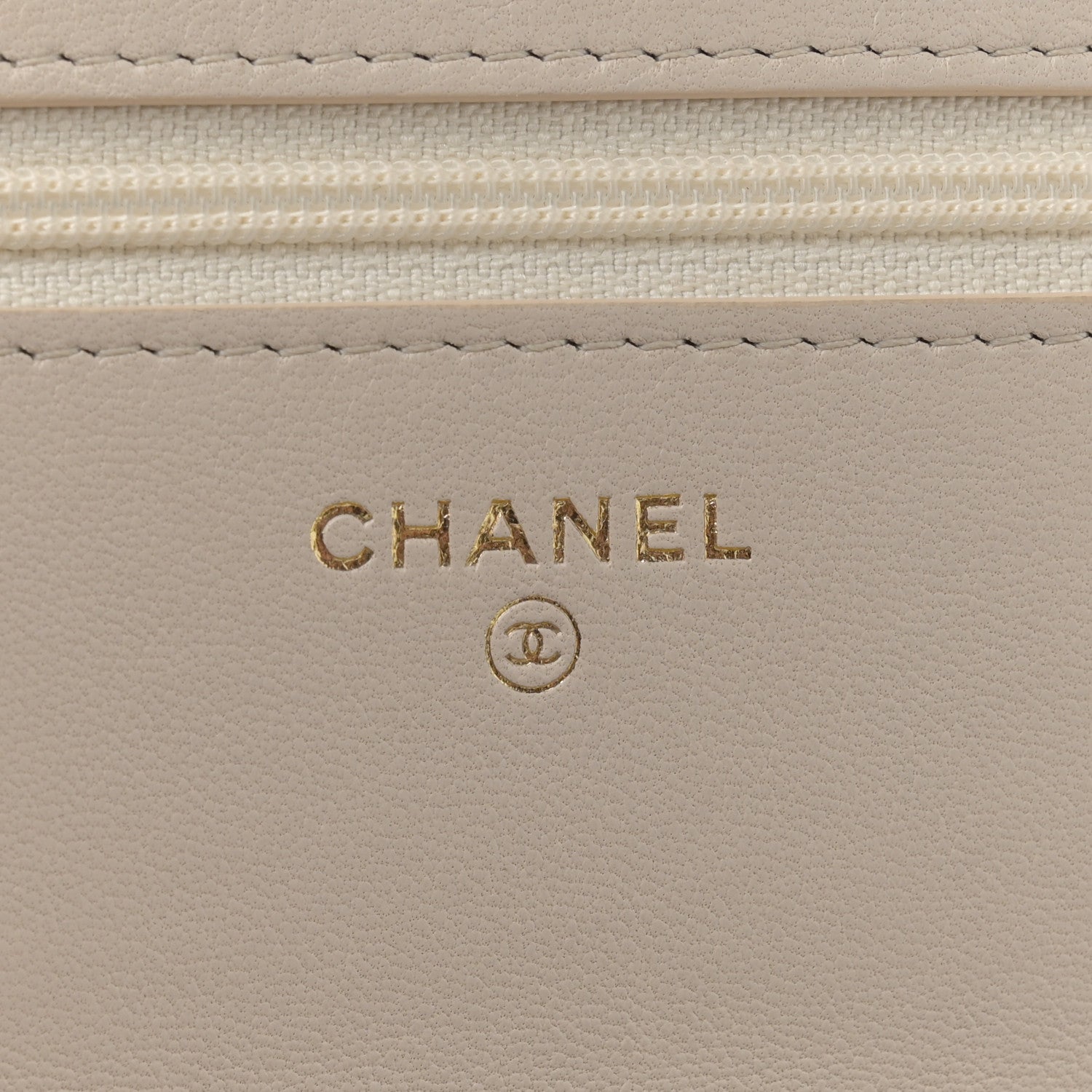 Chanel Lambskin Quilted Chanel 19 Wallet On Chain WOC Light Beige 6 of 11