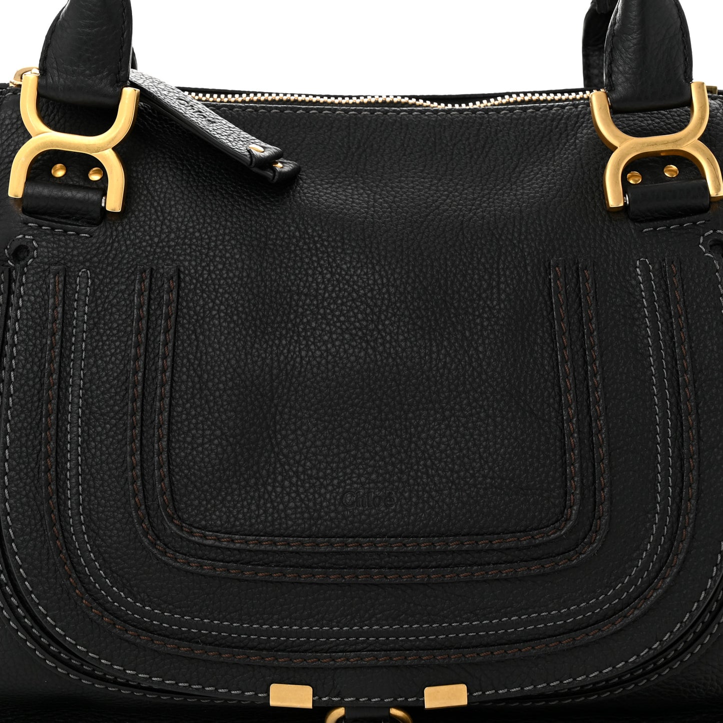 Calfskin Medium Marcie Satchel Black