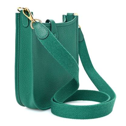 Hermes Taurillon Clemence Evelyne TPM Vert Vertigo 2 of 11