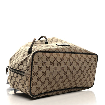 Gucci Monogram Dollar Calfskin O Drawstring Backpack Beige Ebony Testa di Moro Dark Chocolate 4 of 10