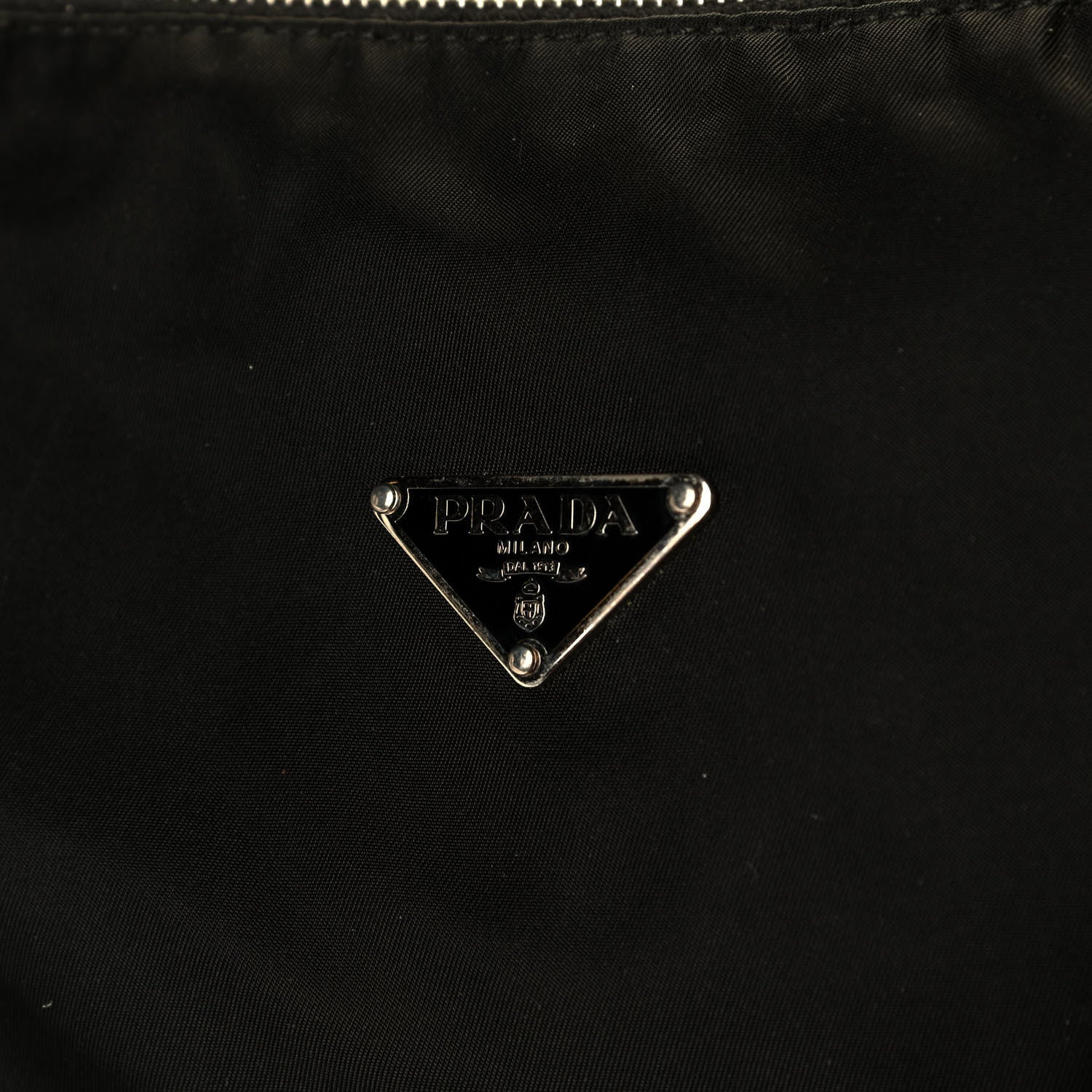 Prada Tessuto Nylon Saffiano Pochette Black 6 of 6