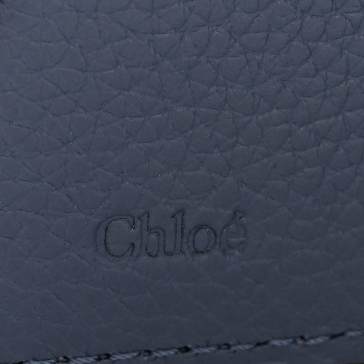 Grained Calfskin Marcie Compact Wallet Royal Navy