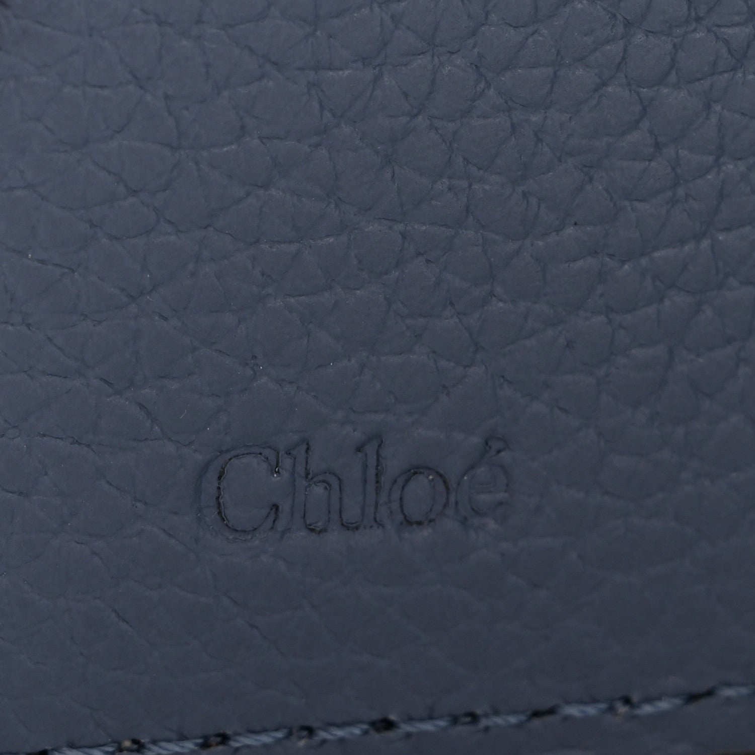 Chloe Grained Calfskin Marcie Compact Wallet Royal Navy 6 of 11