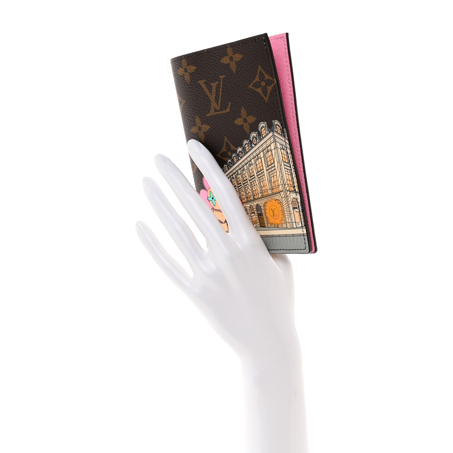 Monogram 2022 Christmas Animation Paris Passport Cover Pink